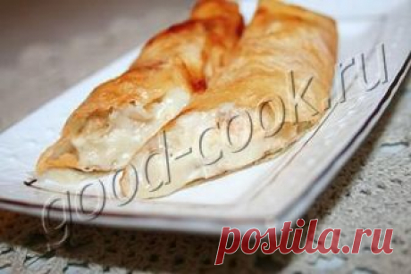 рулетики из лаваша с курицей в сметанном соусе, рецепт приготовления