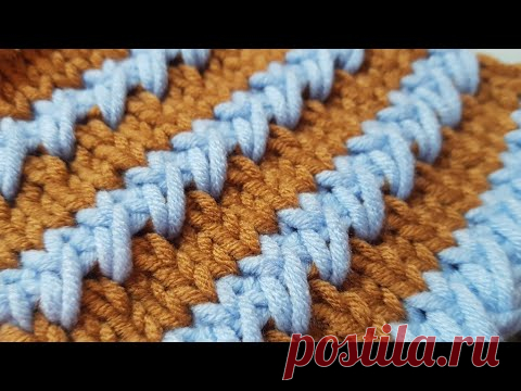 Имитируем игольную вышивку на вязаном полотне 🍓 knitting pattern.