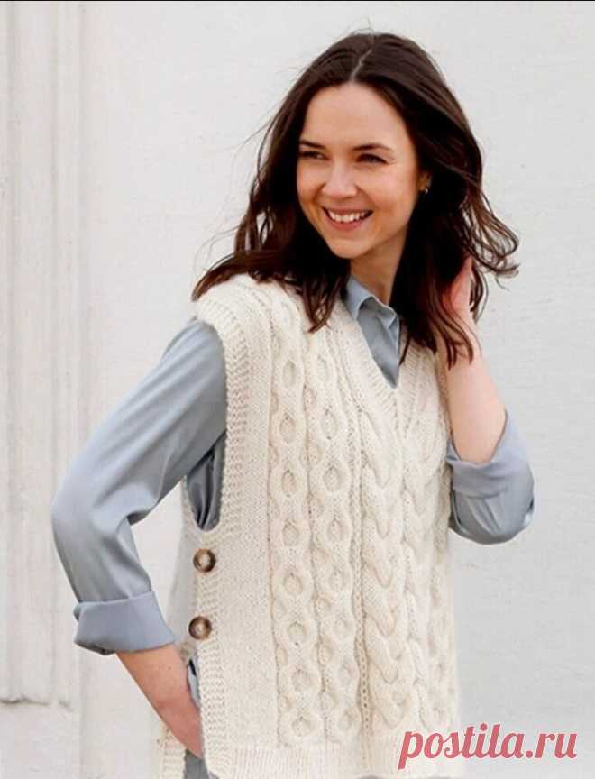 Интересная модель жилета на весну + описание для новичков в вязании. | Вяжем, лепим, творим, малюем) | Яндекс Дзен