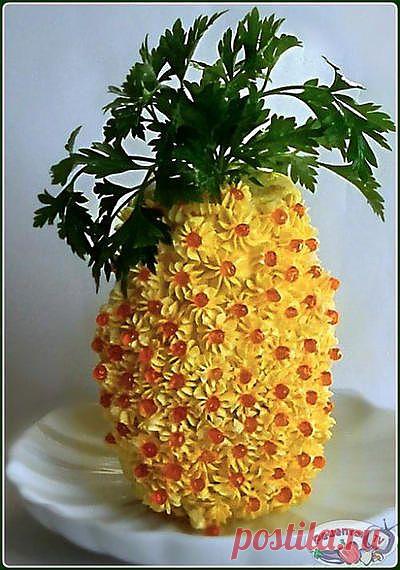 Новогодняя закуска "АНАНАС" .
