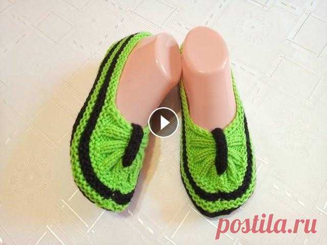 Плетени Терлици #54 - (Knitted Slippers) (Тапочки спицами) (Patik) (Pantufas passo a passo) Хайде да плетем заедно - Плетени Терлици #54 (Knitted Slippers) (Тапочки спицами) (Patik) (Pantufas passo a passo) Music provided by: ––––––––––––––––...