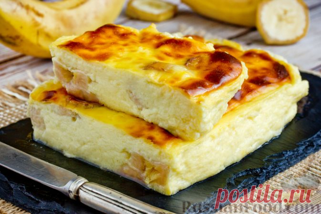 Рецепт: Запеканка из йогурта с кефиром и бананом на RussianFood.com