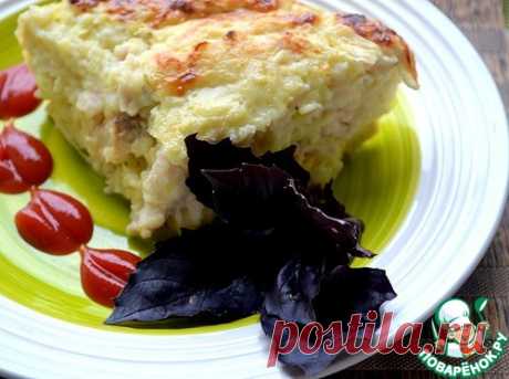 Запеканка из кабачков, курицы и сыра