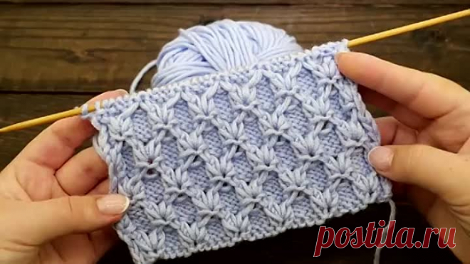 Объёмный рисунок спицами спицами Free knitting pattern [E-_CgwJpX0k]