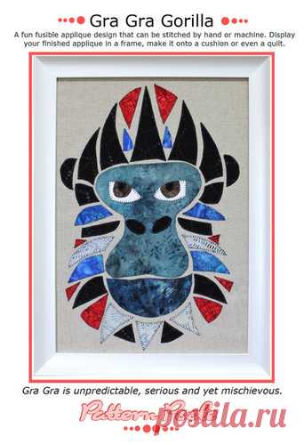 Gra Gra Print + Stitch | Pattern Poole A fun fusible applique design that can be stitched by hand or machine. Display your finished applique in a frame, make it onto a cushion or as part of a quilt. SizeApplique design is 36 cm (14”) tall and will fit into a 30 cm x 40 cm (12” x 16”) frame or will make a 45 cm (18”) cushion. Requirements50 cm (20”) square for the background, we used a linen and cotton blend fabric.Different coloured fabric scraps for the applique.50 cm (1/...