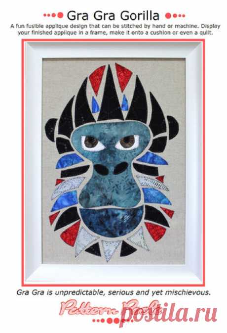 Gra Gra Print + Stitch | Pattern Poole A fun fusible applique design that can be stitched by hand or machine. Display your finished applique in a frame, make it onto a cushion or as part of a quilt. SizeApplique design is 36 cm (14”) tall and will fit into a 30 cm x 40 cm (12” x 16”) frame or will make a 45 cm (18”) cushion. Requirements50 cm (20”) square for the background, we used a linen and cotton blend fabric.Different coloured fabric scraps for the applique.50 cm (1/...