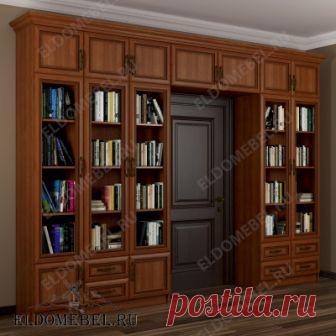 Шкаф книжный вокруг дверного проема, модель №5, в цвете «ольха» | Мебельный магазин «ЭльДо Мебель»: Москва, Санкт-Петербург