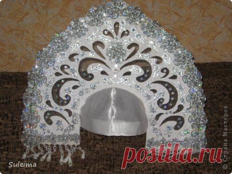 Кокошник для снегурочки . МК .