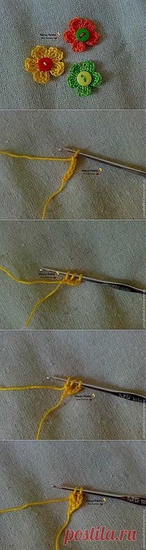 Мастер-класс: вяжем цветок крючком