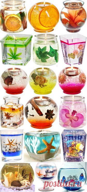 Прозрачные гелевые свечи своими руками