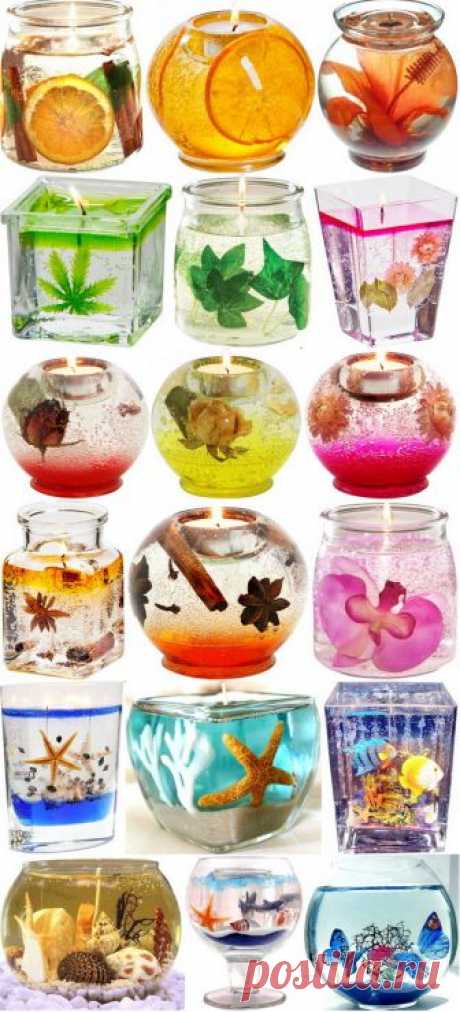 Прозрачные гелевые свечи своими руками