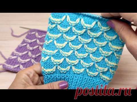 ШИКАРНЫЙ ЛЕГКИЙ ЛЕНИВЫЙ ЖАККАРД. Вязание спицами.