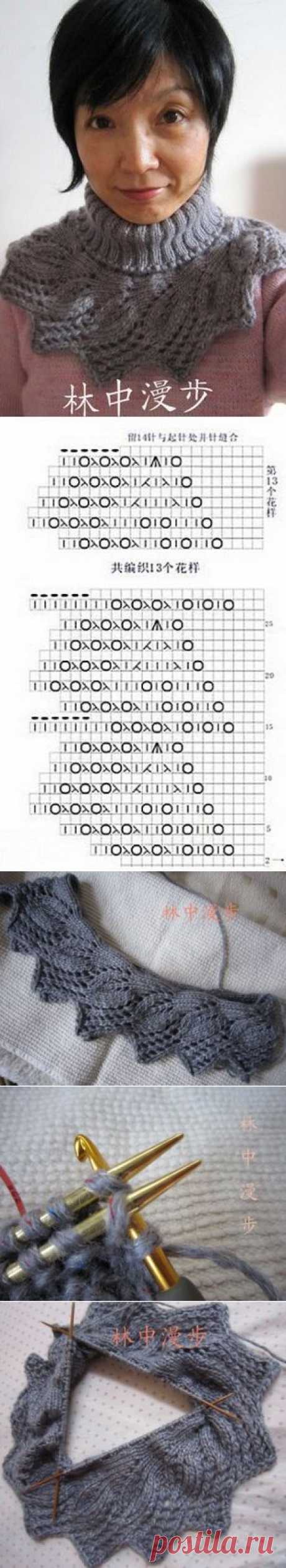 Вязаная манишка