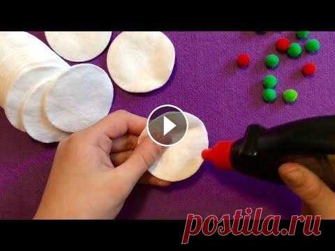 DIY Поделки из Ватных Дисков Своими руками | Как Сделать Цветы #diy #cracts #flowerscrafts #поделки #цветысвоимируками...