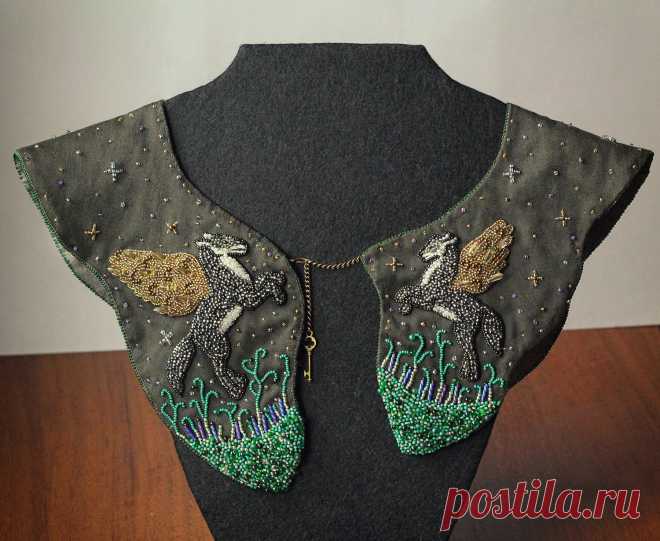 Оплечье "Flying Wolves" | biser.info - всё о бисере и бисерном творчестве