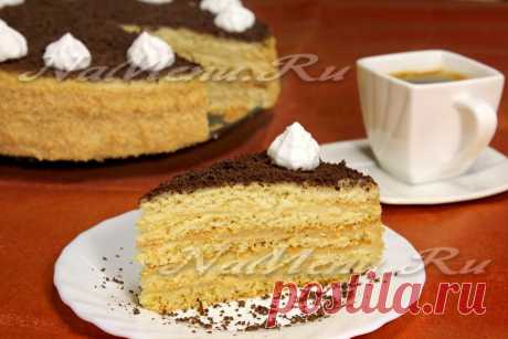 Приготовление домашнего песочного торта с заварным кремом: рецепт с фо