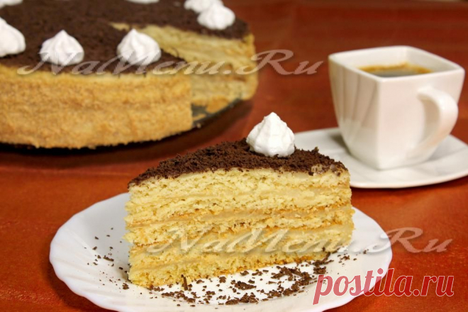 Приготовление домашнего песочного торта с заварным кремом: рецепт с фо