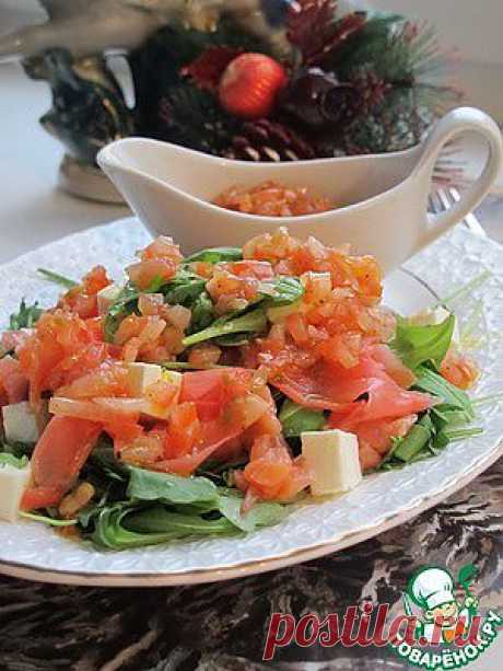 Салат с рукколой, лососем и имбирем - кулинарный рецепт