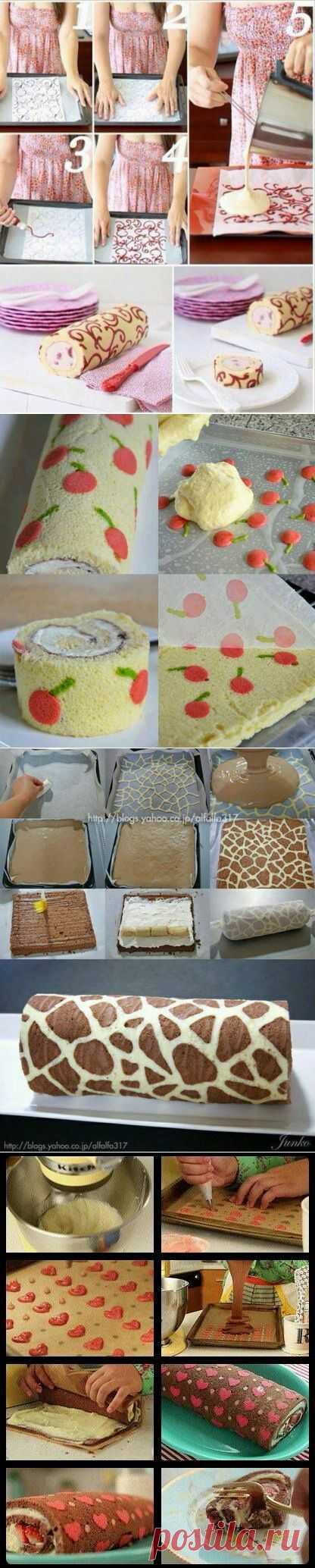 Печем красивые рулеты.