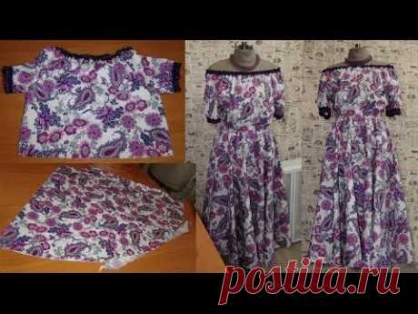 Юбка солнце сшить  одним швом за 1 час   быстро и очень красиво how to sew a skirt
