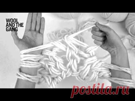DIY Arm Knitting Tutorial - How to knit a scarf in 20 minutes