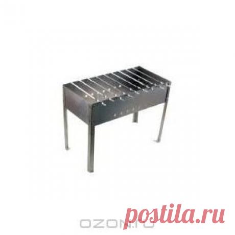 Сборный переносной мангал &quot;Дачник плюс&quot; изготовлен из нержавеющей стали. Предназначен для приготовления мяса, птицы, рыбы, овощей на открытом воздухе. На мангале можно расположить 9 шампуров. Мангал хорошо поддерживает жар, не требуя большого количества топлива. Простота и легкость конструкции мангала обеспечивают его быструю сборку и длительную эксплуатацию. В разобранном виде мангал очень компактен, благодаря чему он не занимает много места, например, в багажнике автомобиля.