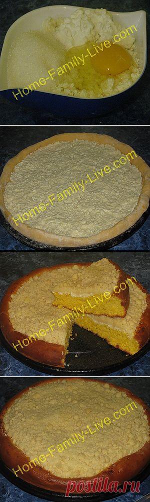 Кулинарные рецепты Пирог ватрушка -пошаговый фоторецепт - пирог из тыквенного теста
