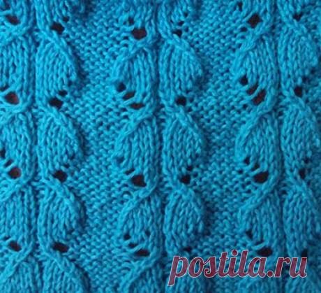 Вязание спицами шарф Гусиные лапки