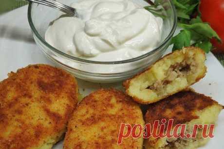 Картофельные зразы с фаршем и овощами — Мой садочек