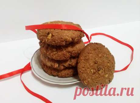 Овсяное печенье с орехом!