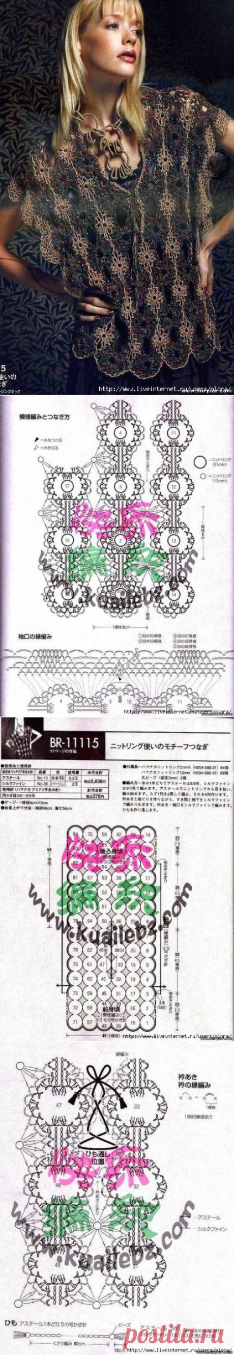 сообщение Olora : Стильная вязаная безрукавка (22:20 23-04-2014) [3920504/322264513] - valeria-bdsm@mail.ru - Почта Mail.Ru