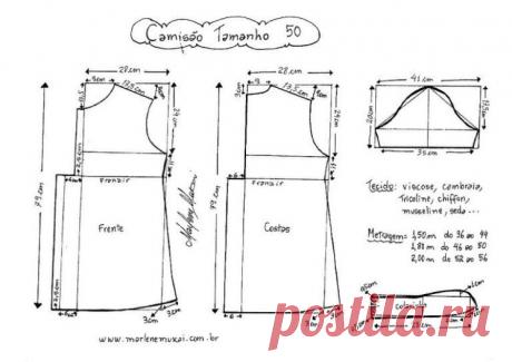 Выкройка блузки с длинным рукавом (Шитье и крой) – Журнал Вдохновение Рукодельницы