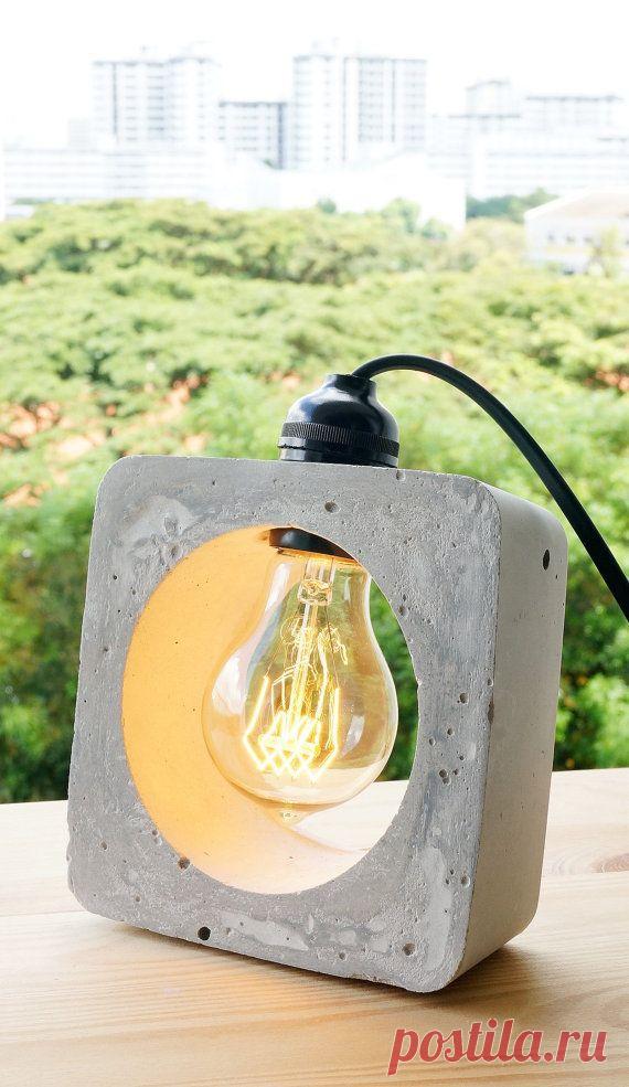 Eclipse Bedside Concrete Lamp