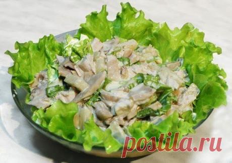 шеф-повар Одноклассники: Салат с курицей и грибами