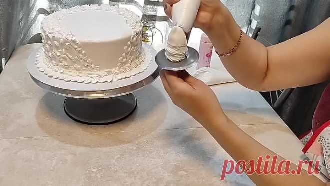 ПОПРОБУЙТЕ🤗 сделать такие цветы!😲как ПРОСТО и КРАСИВО украсить торт на день рождения 💐 (1)
