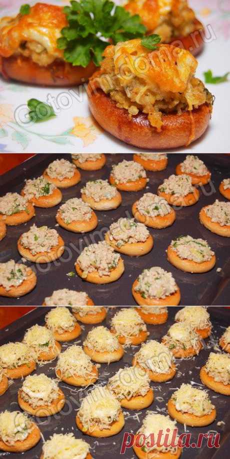 Рецепт: Сушки, фаршированные мясной начинкой