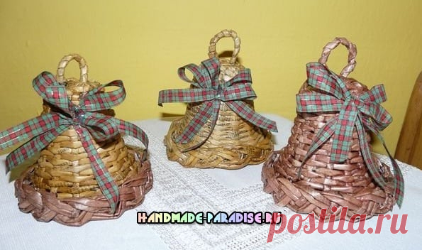 Колокольчик из газетных трубочек. Мастер-класс - Handmade-Paradise