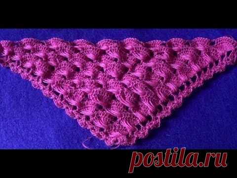 Шаль "Очарование" крючком.