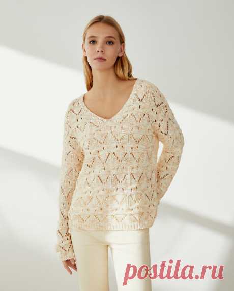 Меланжевый пуловер от Southern Cotton (схема узора)