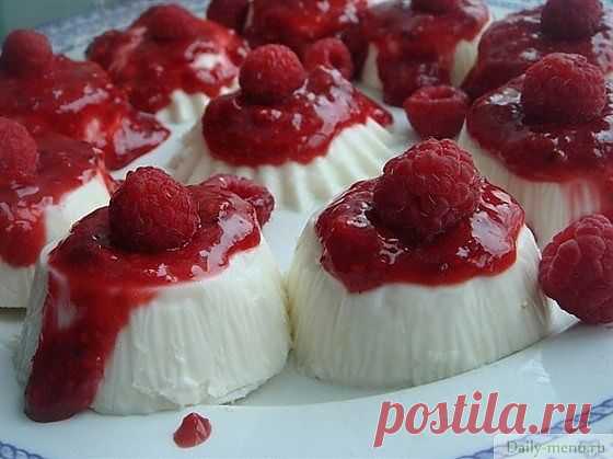 Итальянский десерт "Панна-котта с малиной" - Рецепты пользователя Edel Weiss - Daily-menu.ru
