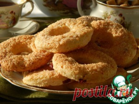Творожные колечки с клюквой - кулинарный рецепт