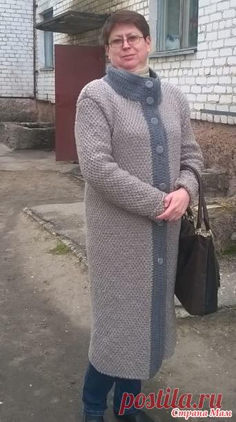 Пальто, вязанное спицами - Вязание - Страна Мам