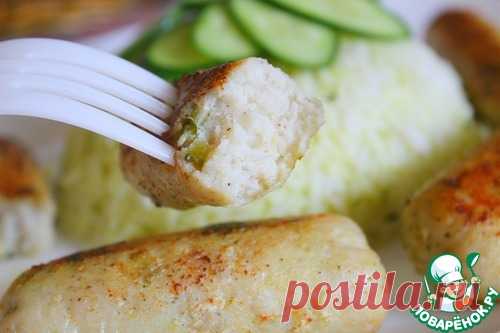 Рыбные колбаски со сливочно-пряным рисом - кулинарный рецепт