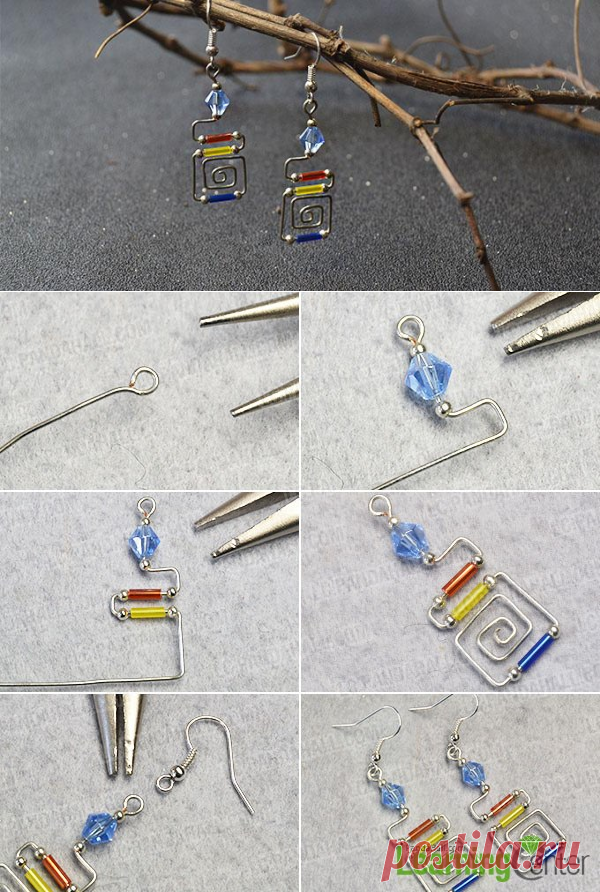 Easy Earrings Design – How to Make a Pair of Wire Wrapped Bugle Bead Earrings - Pandahall.com