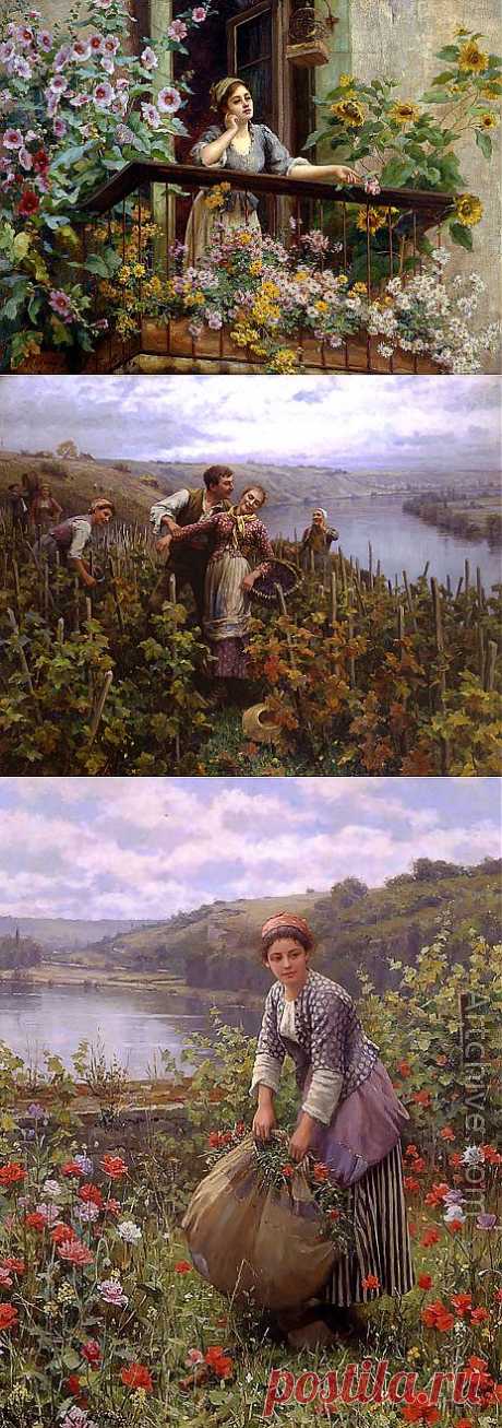 Красочные будни сельской жизни. Художник Daniel Ridgway Knight | Наслаждение творчеством