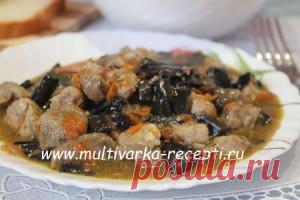 Мясная подлива с грибами в мультиварке