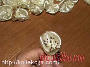 Пышная роза из ленты. Автор Лилия Трушкова. | Своими руками — интернет журнал