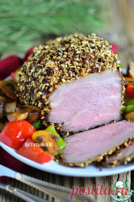 Свинина в обсыпке с перцами и шампиньонами Праздничное блюдо - медиаплатформа МирТесен