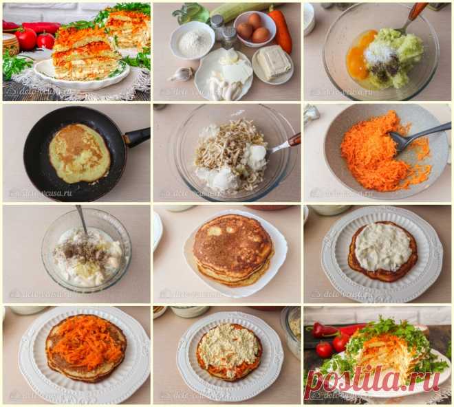 Кабачковый торт с морковью