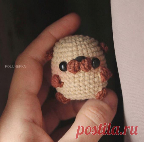 Мини-мопсик крючком. Амигуруми схемы и описания. Автор: @polurepka.workshop | IRINELY.ART